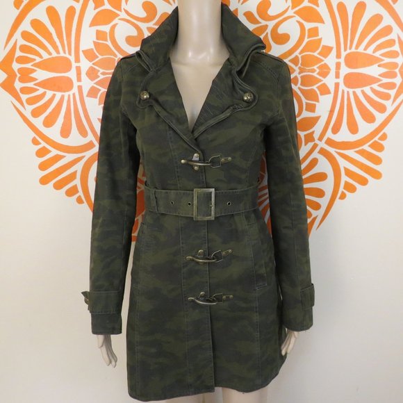BB Dakota Jackets & Blazers - Bb Dakota Long Military Camouflage Jacket XS